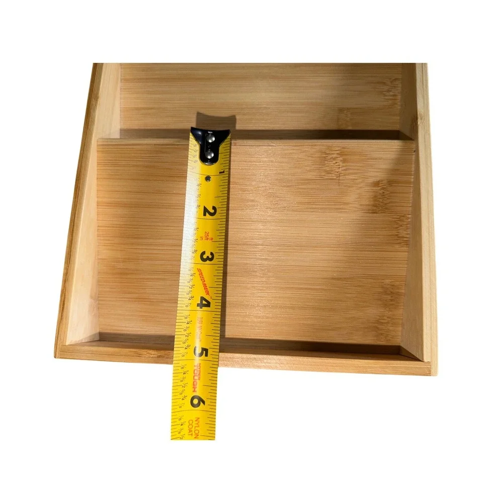 Bamboo Spice Rack Drawer Organizer 3 Tier Natural Wood 15x8x2  New Without Tags